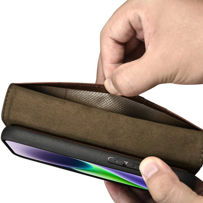 iCarer Oil Wax Wallet Case 2in1 Cover iPhone 14 Plus Anti-RFID Leather Flip Case Brown (WMI14220723-BN)_8