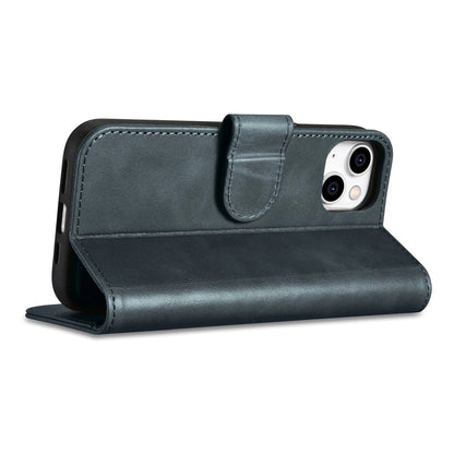 iCarer Oil Wax Wallet Case 2in1 Cover iPhone 14 Plus Anti-RFID Leather Flip Case Blue (WMI14220723-BU)_8