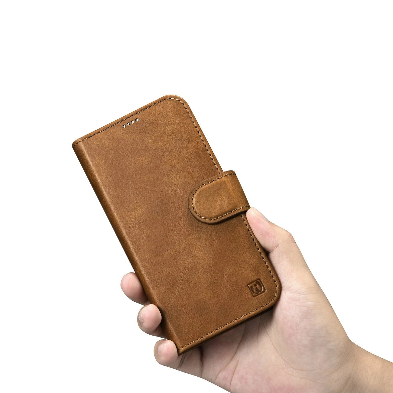 iCarer Oil Wax Wallet Case 2in1 Cover iPhone 14 Plus Anti-RFID Leather Flip Case Brown (WMI14220723-TN)_9