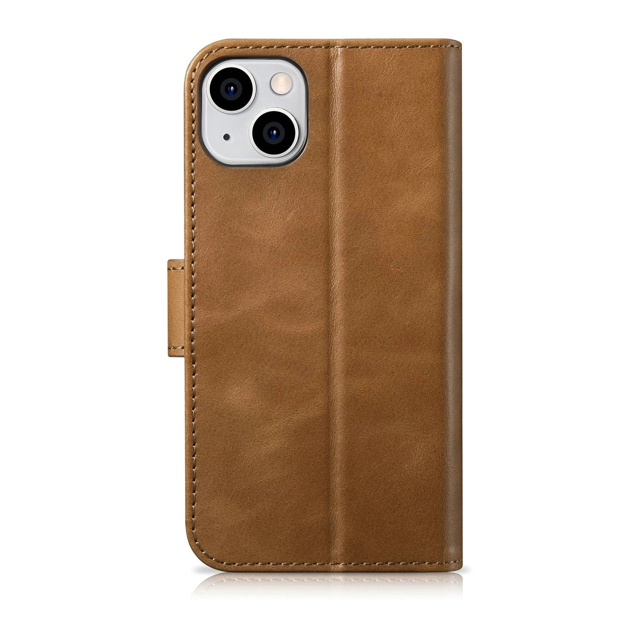 iCarer Oil Wax Wallet Case 2in1 Cover iPhone 14 Plus Anti-RFID Leather Flip Case Brown (WMI14220723-TN)_12