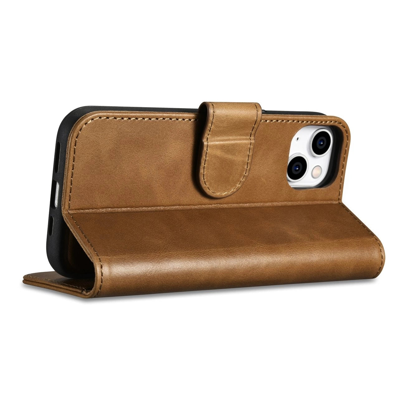 iCarer Oil Wax Wallet Case 2in1 Cover iPhone 14 Plus Anti-RFID Leather Flip Case Brown (WMI14220723-TN)_6