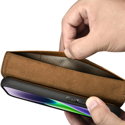 iCarer Oil Wax Wallet Case 2in1 Cover iPhone 14 Plus Anti-RFID Leather Flip Case Brown (WMI14220723-TN)_8