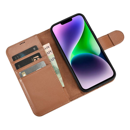 iCarer Wallet Case 2in1 case iPhone 14 leather cover with flap Anti-RFID brown (WMI14220725-BN)_9