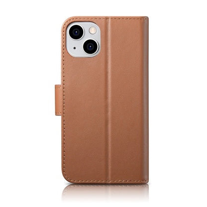 iCarer Wallet Case 2in1 case iPhone 14 leather cover with flap Anti-RFID brown (WMI14220725-BN)_1