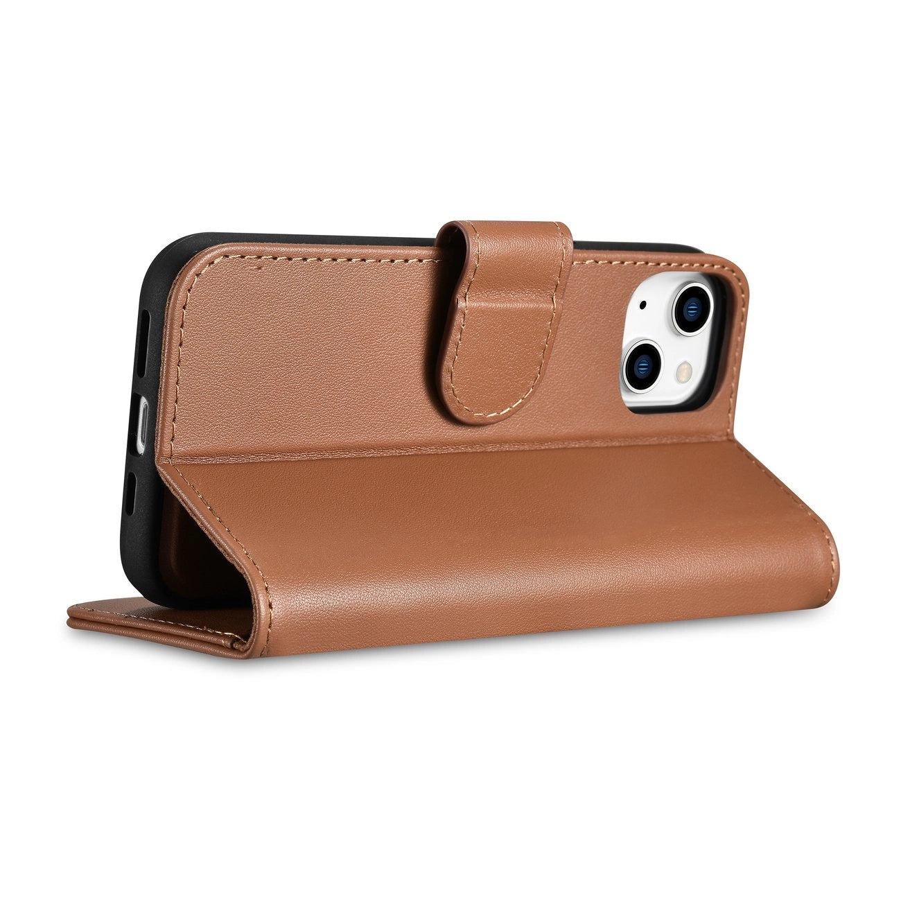 iCarer Wallet Case 2in1 case iPhone 14 leather cover with flap Anti-RFID brown (WMI14220725-BN)_7