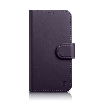iCarer Wallet Case 2in1 Cover iPhone 14 Pro Anti-RFID Leather Flip Case Dark Purple (WMI14220726-DP)_0