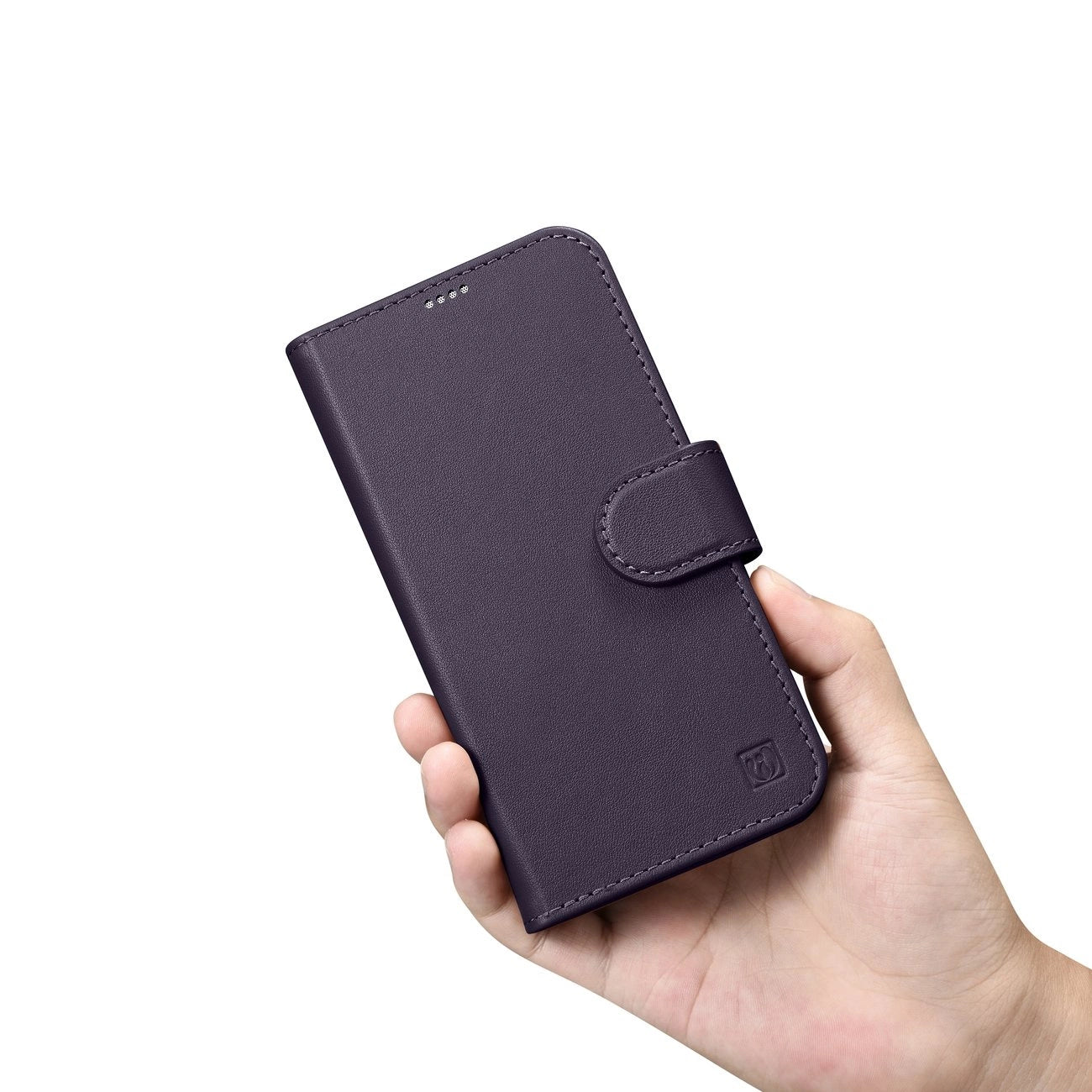 iCarer Wallet Case 2in1 Cover iPhone 14 Pro Anti-RFID Leather Flip Case Dark Purple (WMI14220726-DP)_11