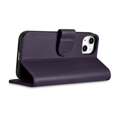 iCarer Wallet Case 2in1 Cover iPhone 14 Pro Anti-RFID Leather Flip Case Dark Purple (WMI14220726-DP)_6