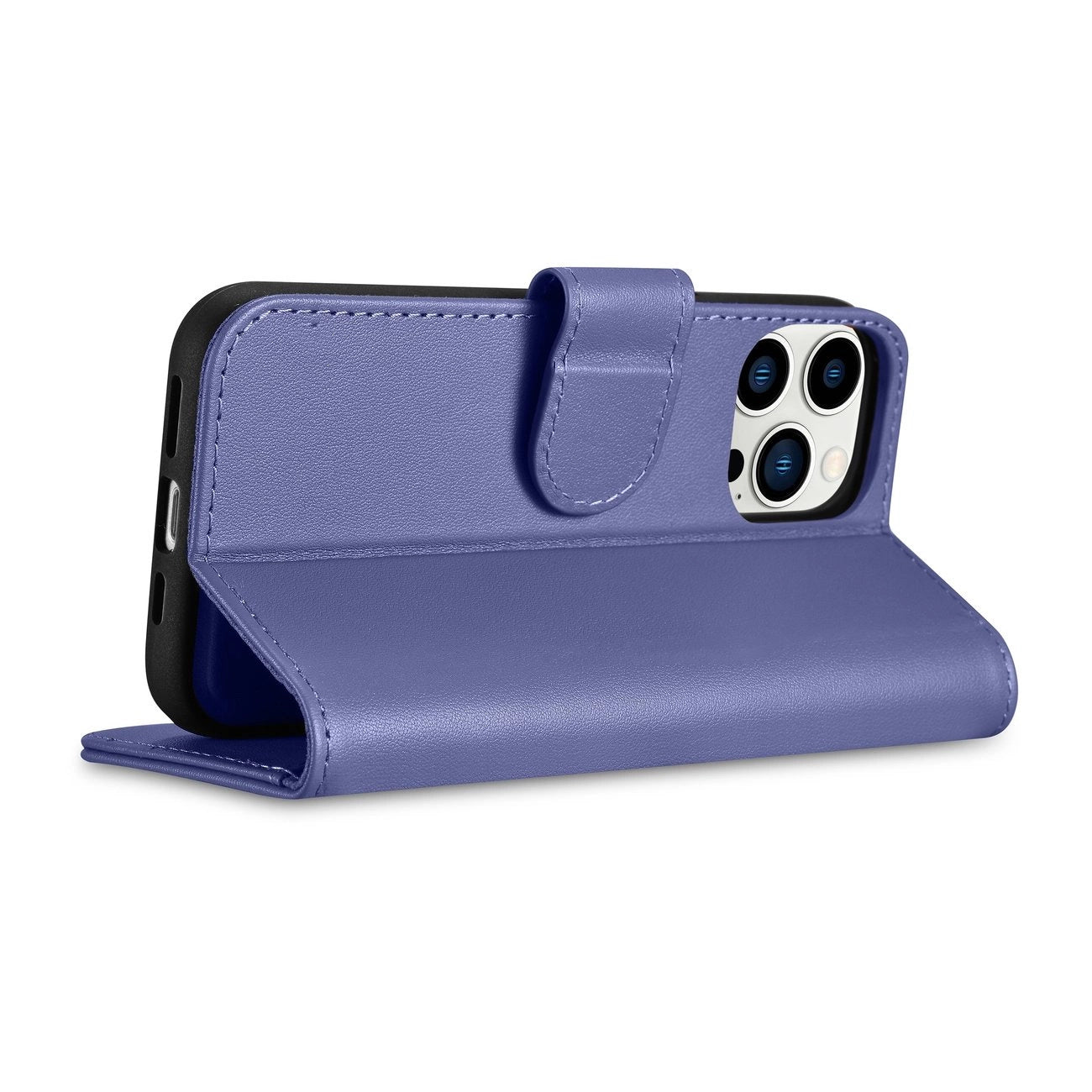 iCarer Wallet Case 2in1 Cover iPhone 14 Pro Anti-RFID Leather Flip Case Light Purple (WMI14220726-LP)_6