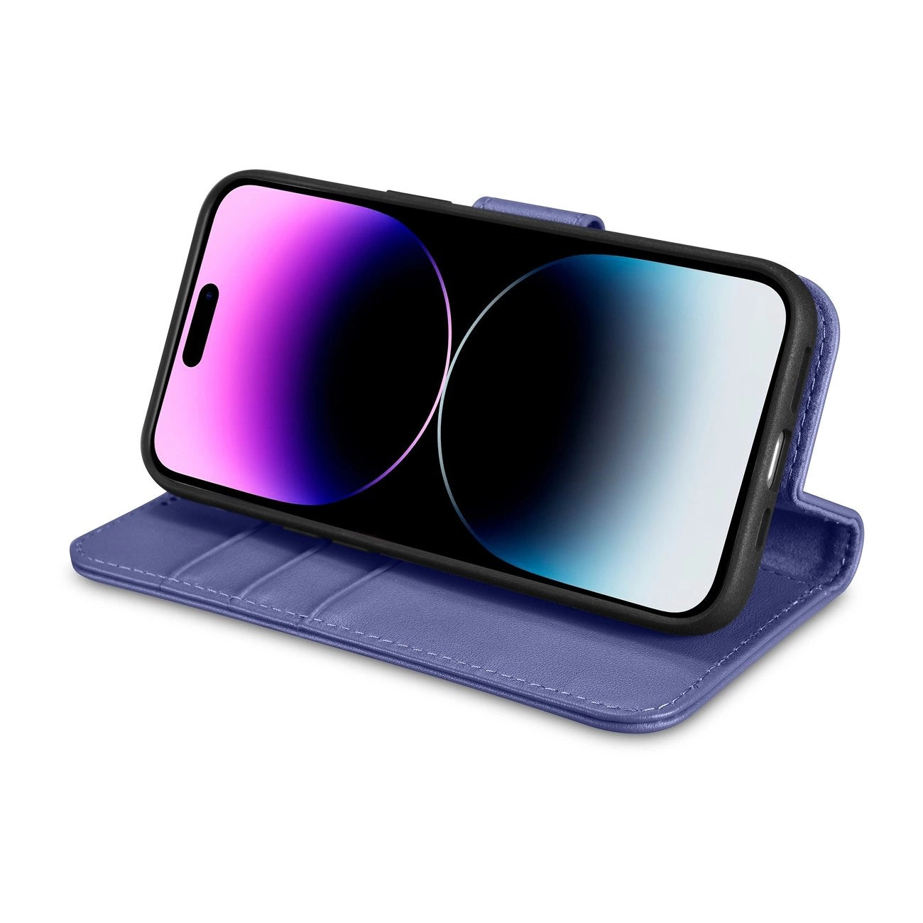 iCarer Wallet Case 2in1 Cover iPhone 14 Pro Anti-RFID Leather Flip Case Light Purple (WMI14220726-LP)_7