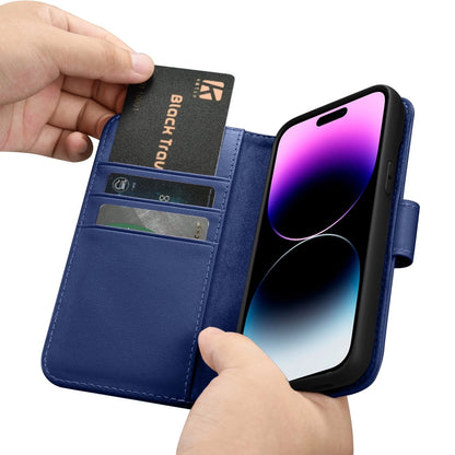 iCarer Wallet Case 2in1 Cover iPhone 14 Pro Leather Flip Case Anti-RFID blue (WMI14220726-BU)_15