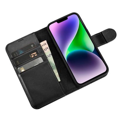 iCarer Wallet Case 2in1 Cover iPhone 14 Plus Anti-RFID Leather Flip Case Black (WMI14220727-BK)_9
