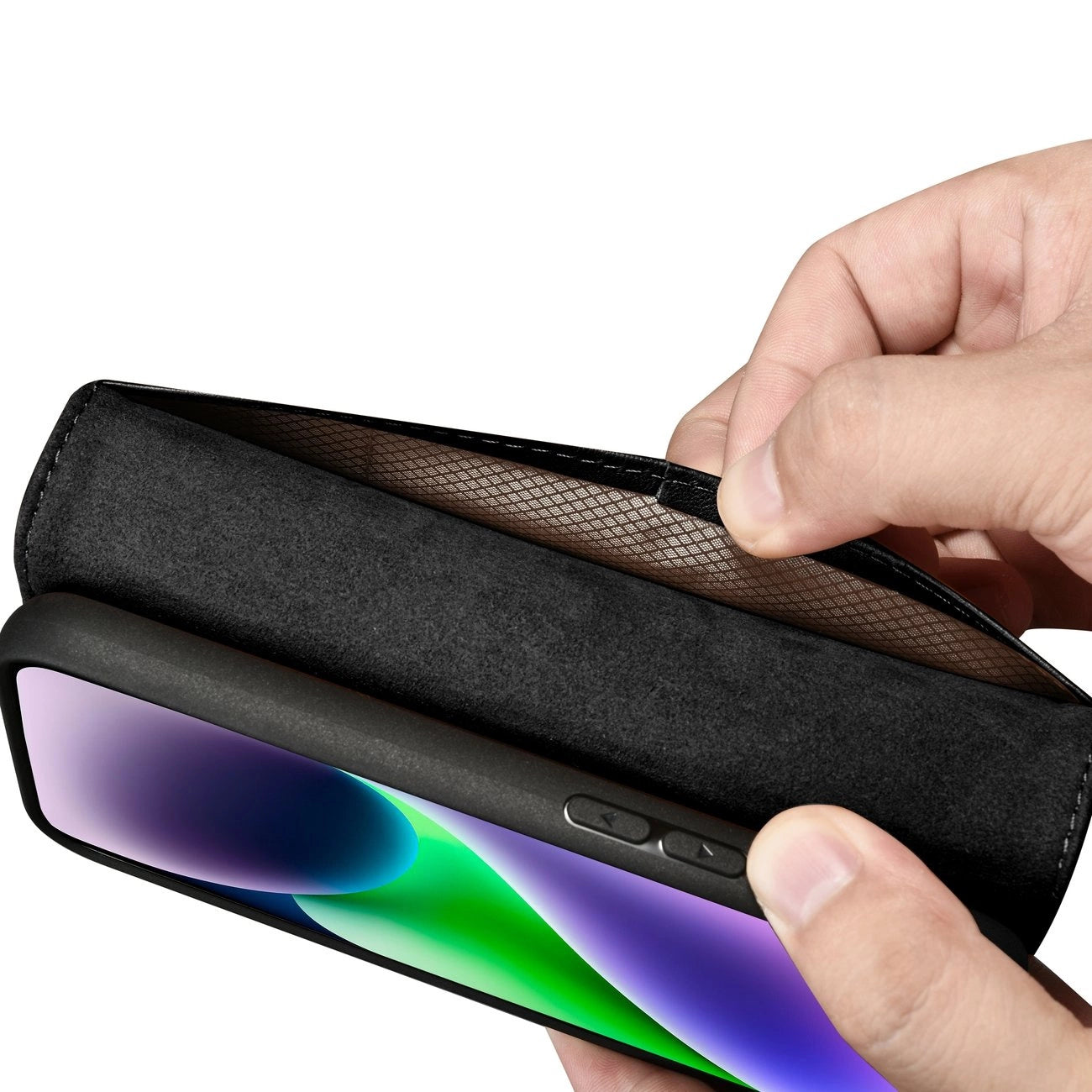 iCarer Wallet Case 2in1 Cover iPhone 14 Plus Anti-RFID Leather Flip Case Black (WMI14220727-BK)_10
