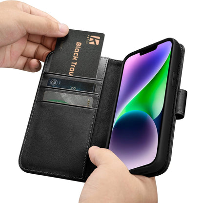 iCarer Wallet Case 2in1 Cover iPhone 14 Plus Anti-RFID Leather Flip Case Black (WMI14220727-BK)_15