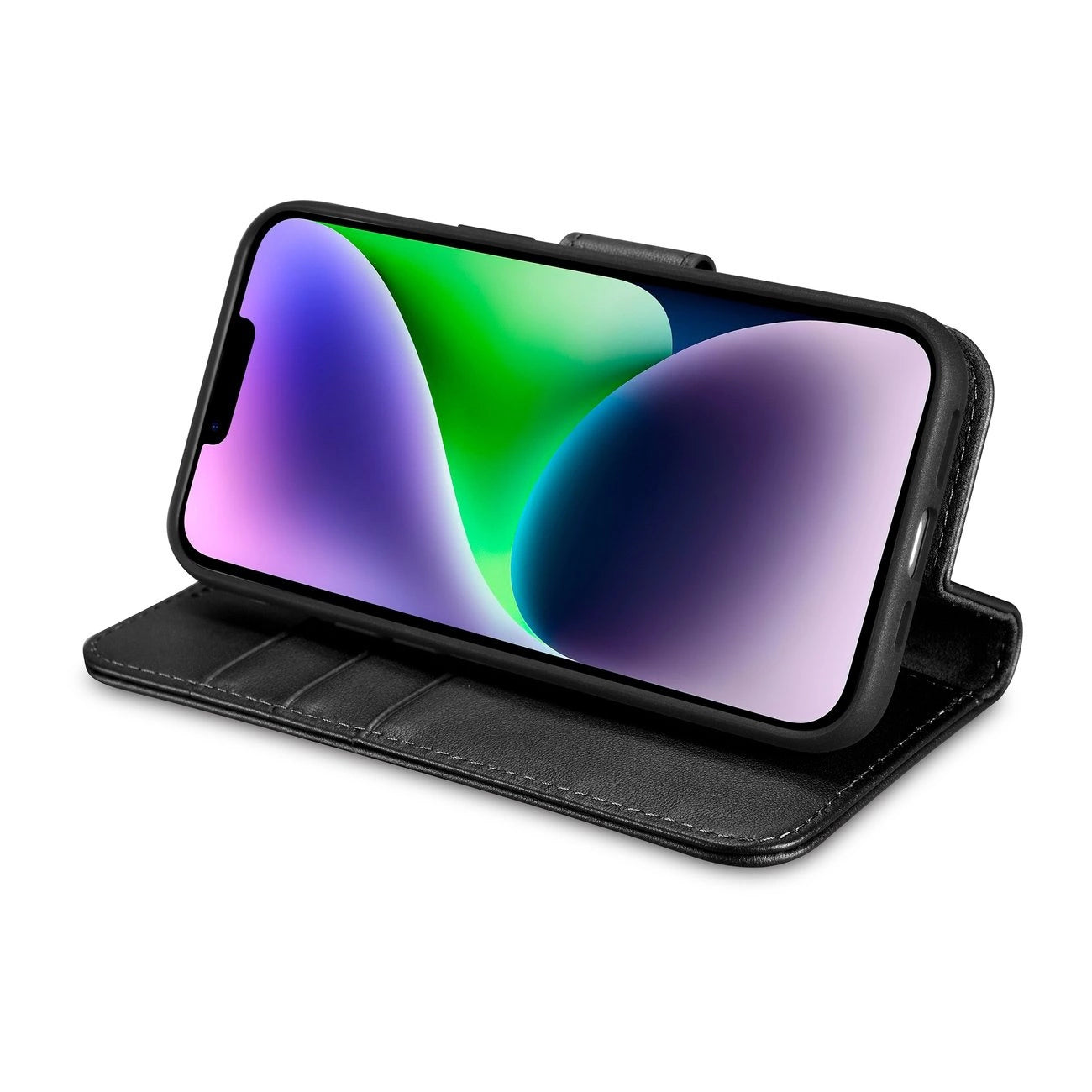 iCarer Wallet Case 2in1 Cover iPhone 14 Plus Anti-RFID Leather Flip Case Black (WMI14220727-BK)_8