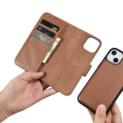 iCarer Wallet Case 2in1 Cover iPhone 14 Plus Anti-RFID Leather Flip Case Brown (WMI14220727-BN)_13