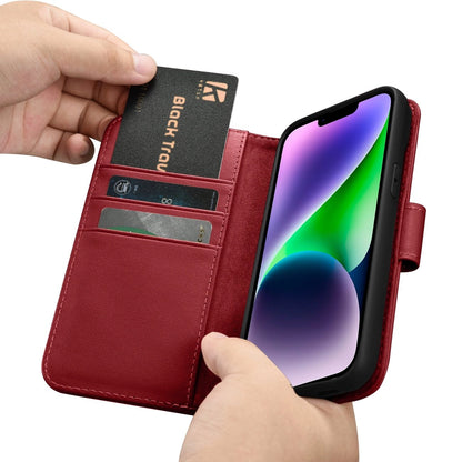 iCarer Wallet Case 2in1 Cover iPhone 14 Plus Anti-RFID Leather Flip Cover Red (WMI14220727-RD)_15