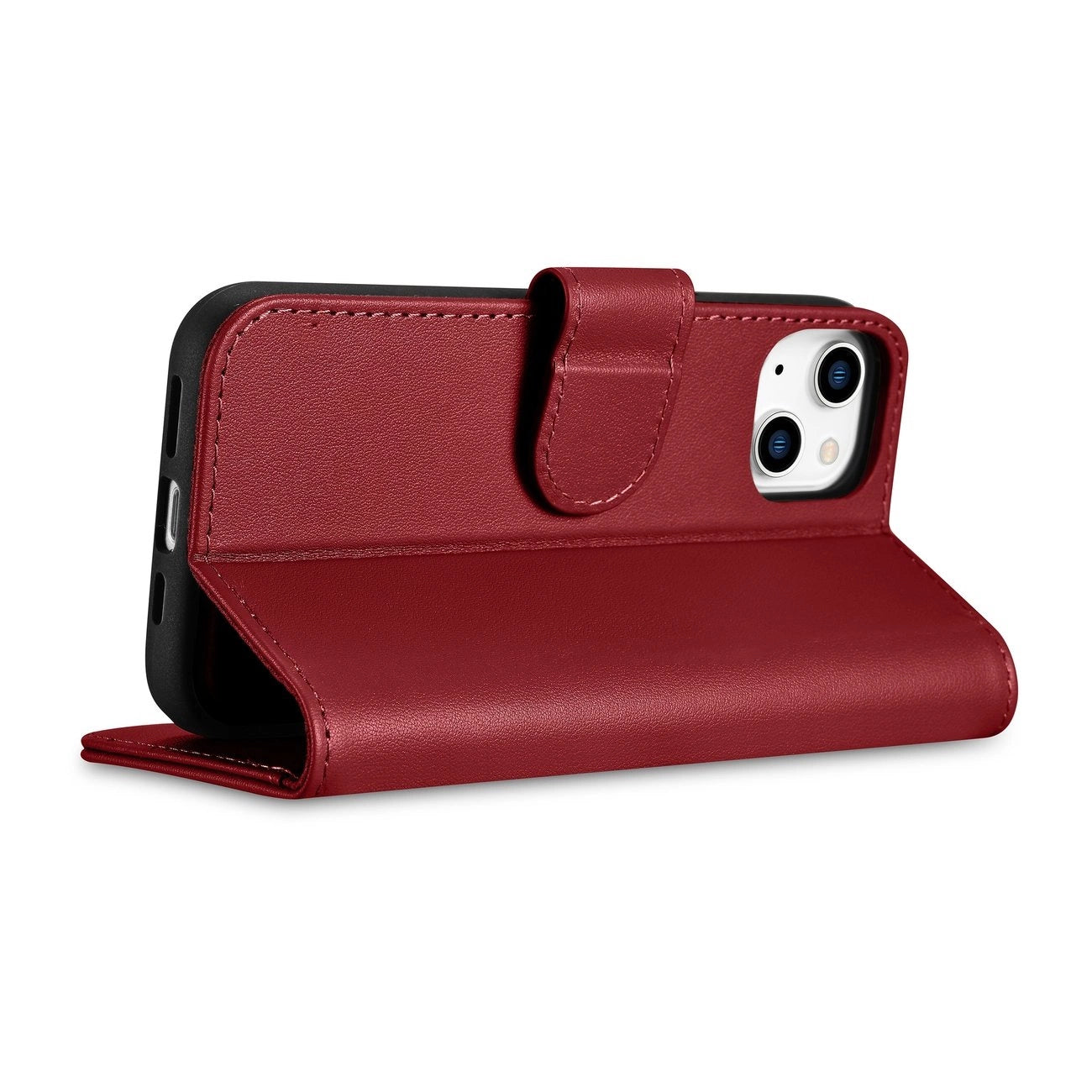 iCarer Wallet Case 2in1 Cover iPhone 14 Plus Anti-RFID Leather Flip Cover Red (WMI14220727-RD)_6