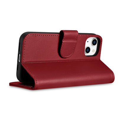 iCarer Wallet Case 2in1 Cover iPhone 14 Plus Anti-RFID Leather Flip Cover Red (WMI14220727-RD)_6