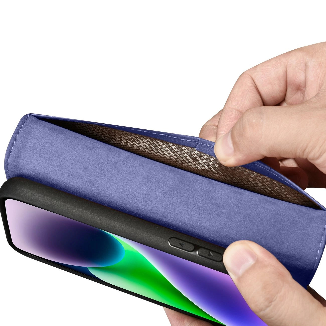 iCarer Wallet Case 2in1 Cover iPhone 14 Plus Anti-RFID Leather Flip Case Light Purple (WMI14220727-LP)_9