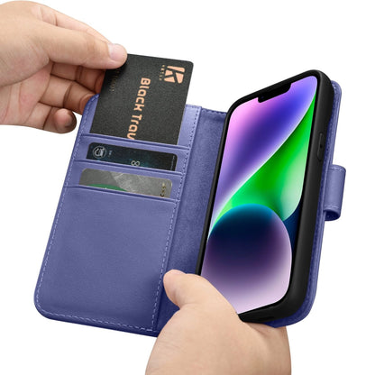 iCarer Wallet Case 2in1 Cover iPhone 14 Plus Anti-RFID Leather Flip Case Light Purple (WMI14220727-LP)_15