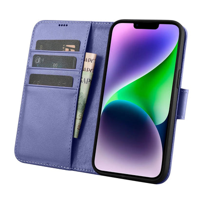 iCarer Wallet Case 2in1 Cover iPhone 14 Plus Anti-RFID Leather Flip Case Light Purple (WMI14220727-LP)_2