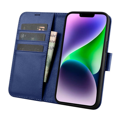 iCarer Wallet Case 2in1 Cover iPhone 14 Plus Anti-RFID Leather Flip Case Blue (WMI14220727-BU)_2