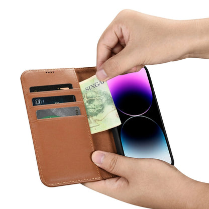 iCarer Wallet Case 2in1 Cover iPhone 14 Pro Max Leather Flip Cover Anti-RFID Brown (WMI14220728-BN)_11