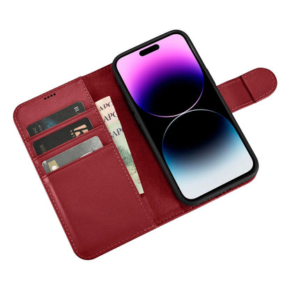 iCarer Wallet Case 2in1 Cover iPhone 14 Pro Max Leather Flip Cover Anti-RFID Red (WMI14220728-RD)_9