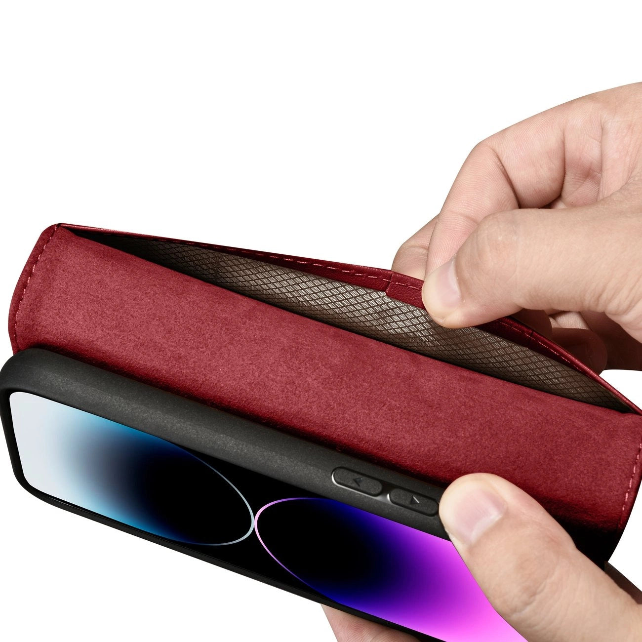 iCarer Wallet Case 2in1 Cover iPhone 14 Pro Max Leather Flip Cover Anti-RFID Red (WMI14220728-RD)_10