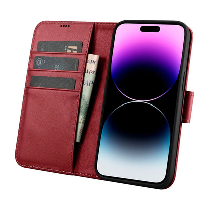 iCarer Wallet Case 2in1 Cover iPhone 14 Pro Max Leather Flip Cover Anti-RFID Red (WMI14220728-RD)_2