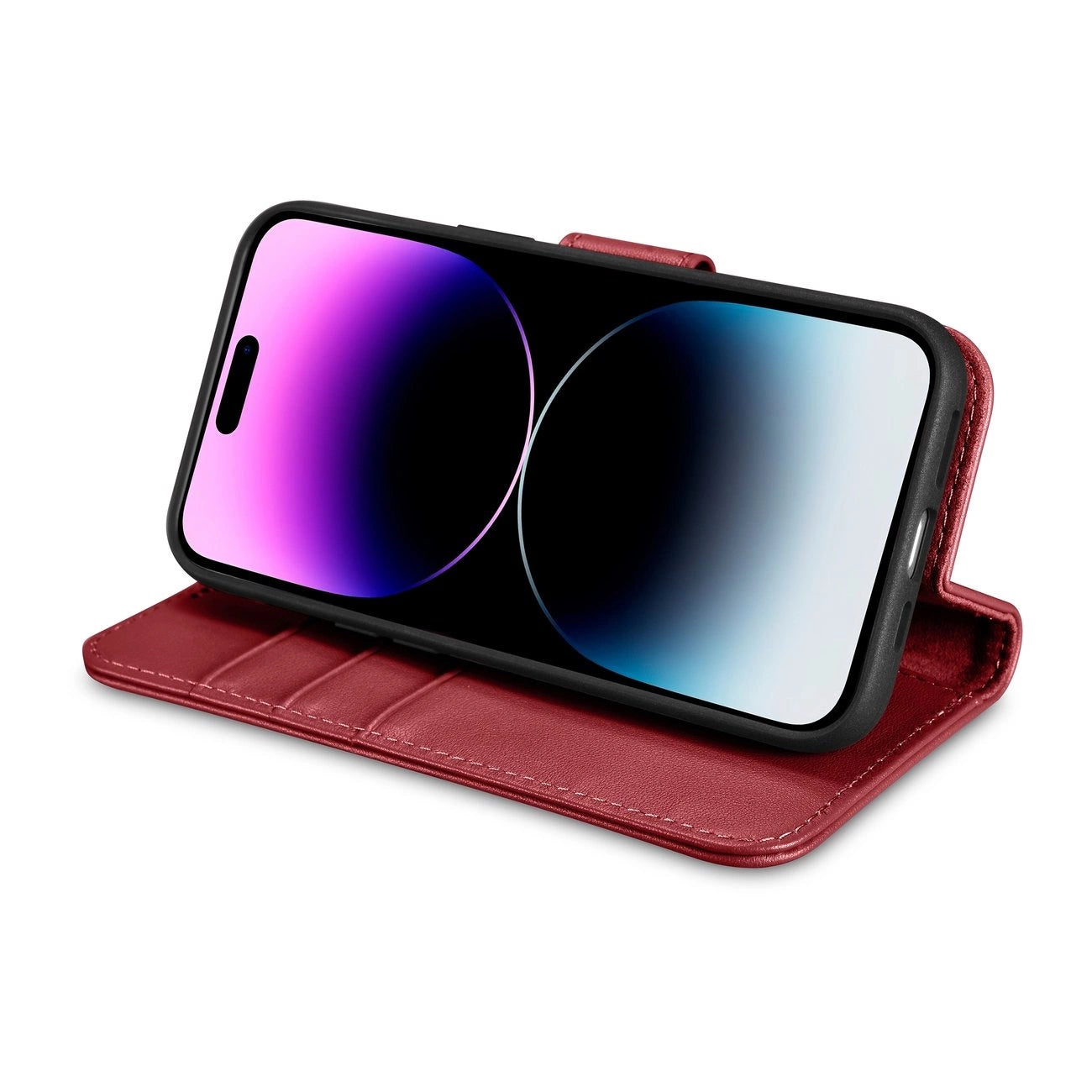 iCarer Wallet Case 2in1 Cover iPhone 14 Pro Max Leather Flip Cover Anti-RFID Red (WMI14220728-RD)_8