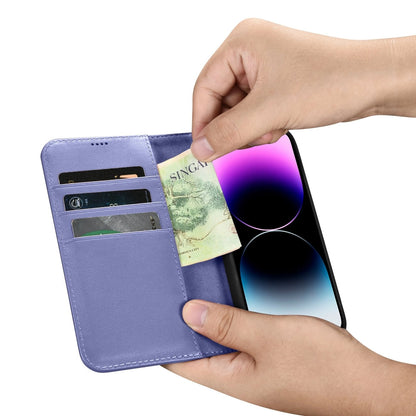iCarer Wallet Case 2in1 Cover iPhone 14 Pro Max Leather Flip Cover Anti-RFID Light Purple (WMI14220728-LP)_11