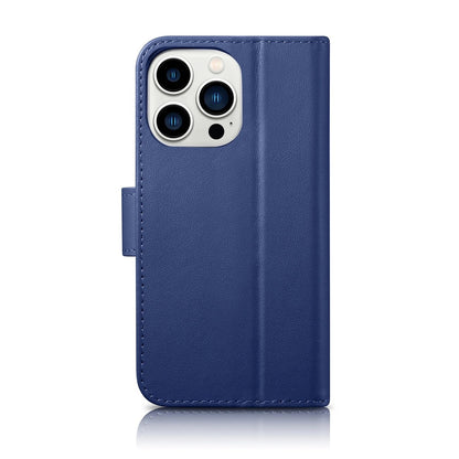 iCarer Wallet Case 2in1 Cover iPhone 14 Pro Max Leather Flip Case Anti-RFID Blue (WMI14220728-BU)_1