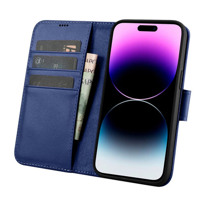 iCarer Wallet Case 2in1 Cover iPhone 14 Pro Max Leather Flip Case Anti-RFID Blue (WMI14220728-BU)_2
