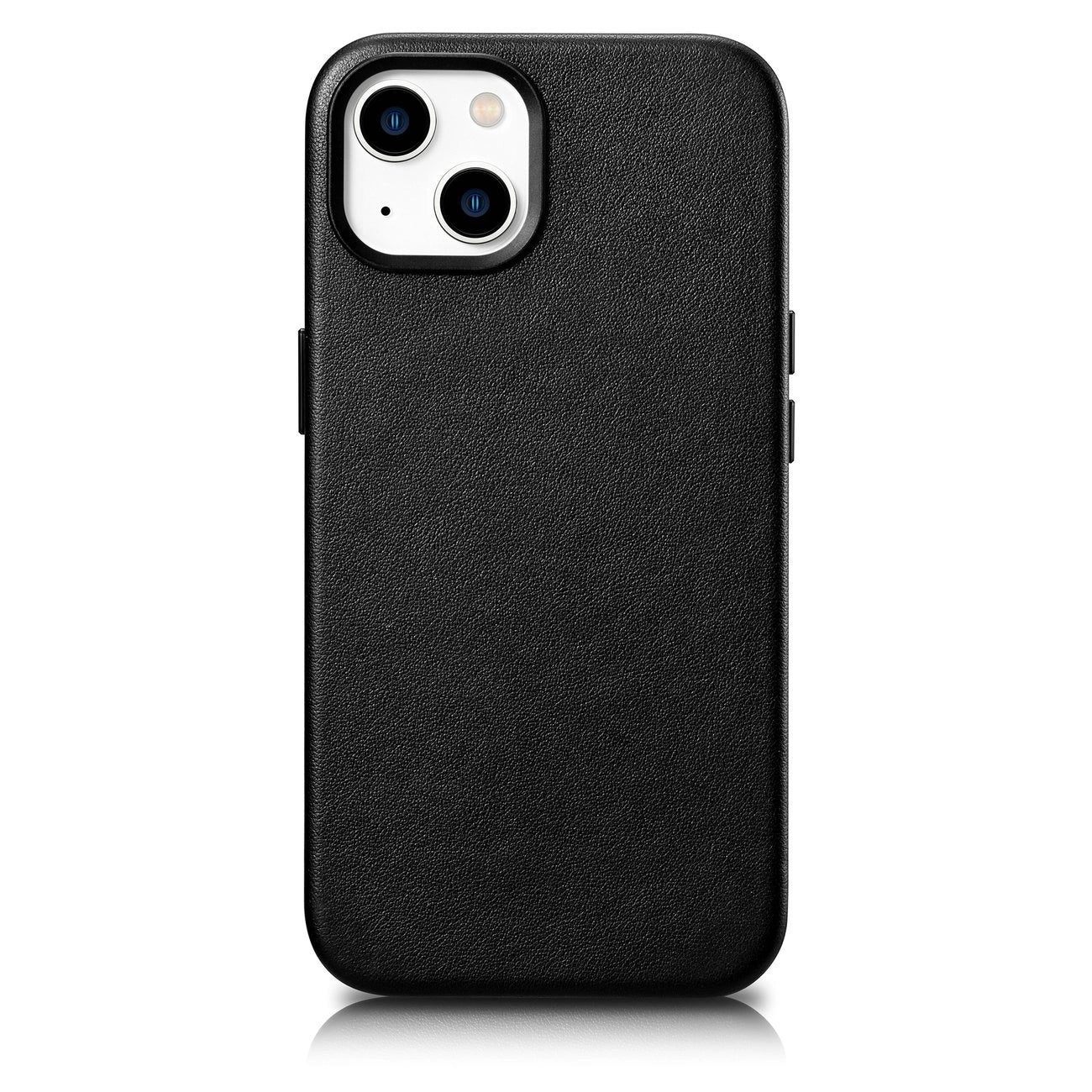 iCarer Case Leather cover for iPhone 14 Plus genuine leather case black (compatible with MagSafe)_0