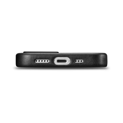 iCarer Case Leather cover for iPhone 14 Plus genuine leather case black (compatible with MagSafe)_4