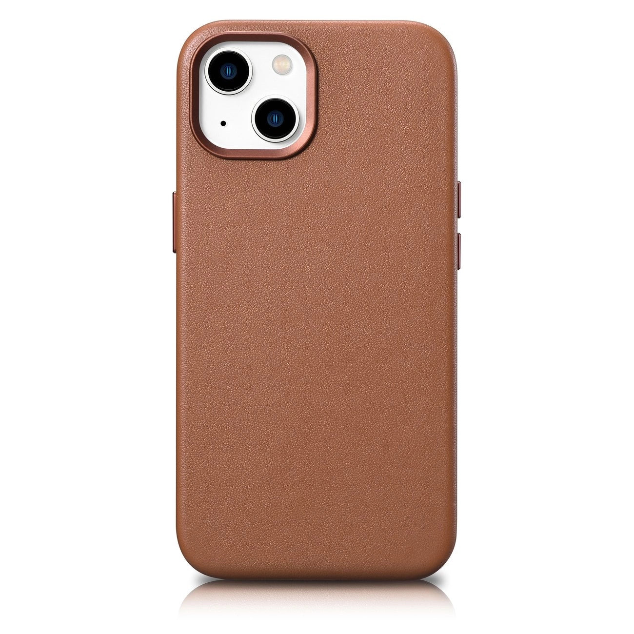 iCarer Case Leather Case Cover for iPhone 14 Plus Brown (MagSafe Compatible)_0