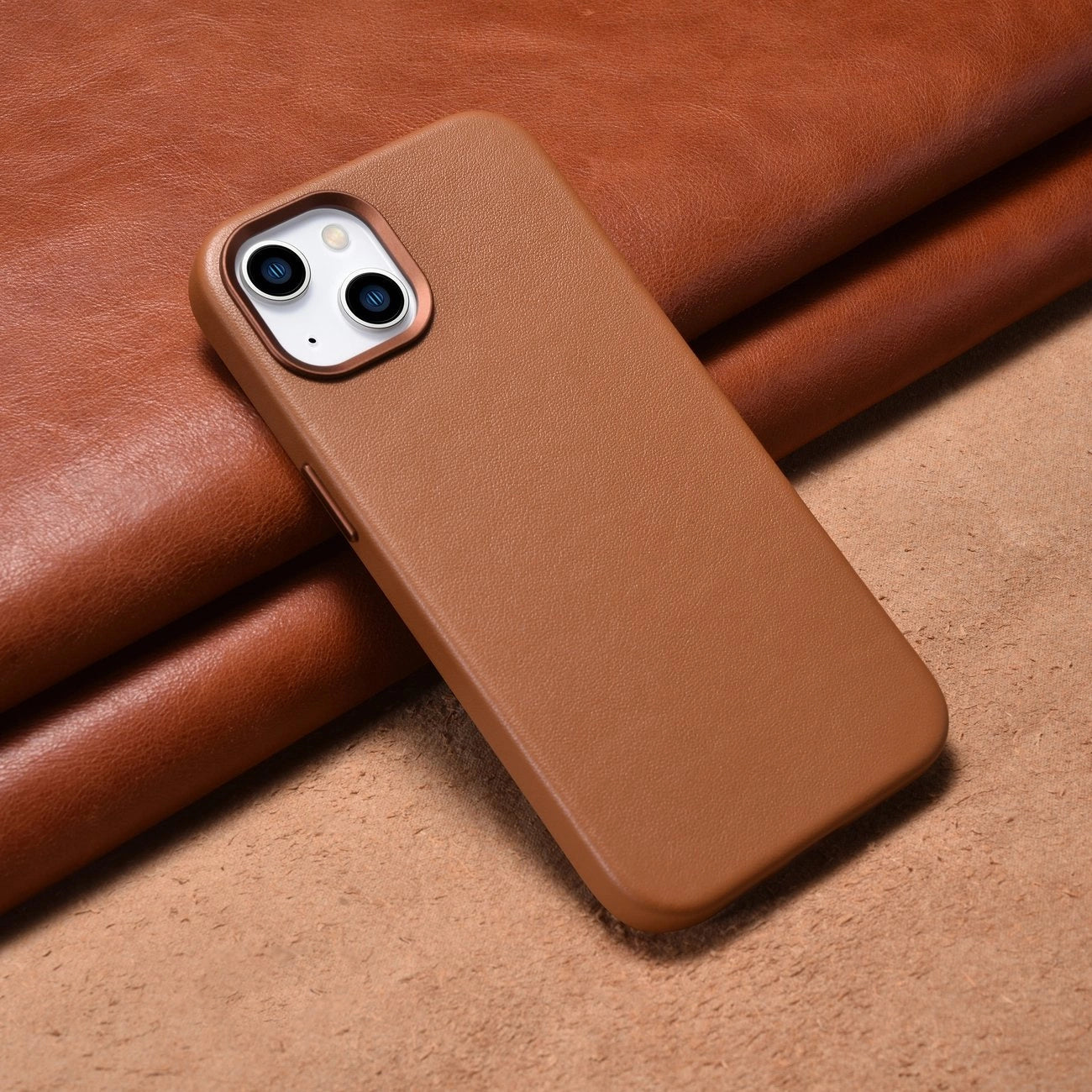 iCarer Case Leather Case Cover for iPhone 14 Plus Brown (MagSafe Compatible)_12