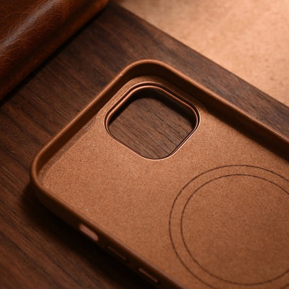 iCarer Case Leather Case Cover for iPhone 14 Plus Brown (MagSafe Compatible)_18