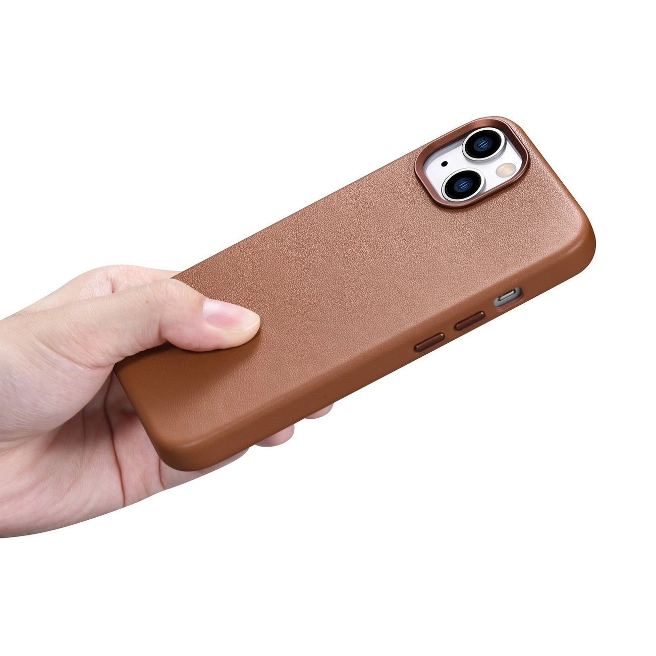 iCarer Case Leather Case Cover for iPhone 14 Plus Brown (MagSafe Compatible)_20