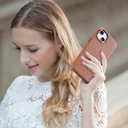 iCarer Case Leather Case Cover for iPhone 14 Plus Brown (MagSafe Compatible)_21