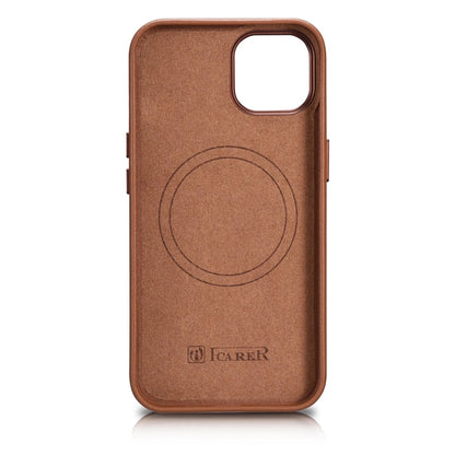 iCarer Case Leather Case Cover for iPhone 14 Plus Brown (MagSafe Compatible)_2