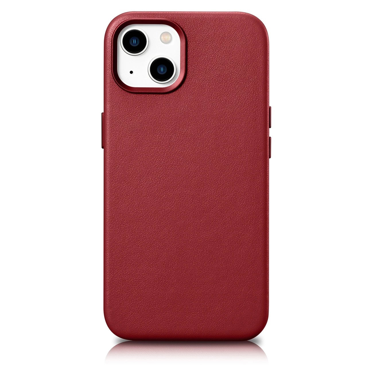 iCarer Case Leather case cover made of natural leather for iPhone 14 Plus red (compatible with MagSafe)_0