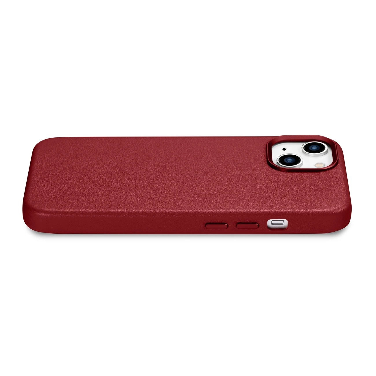 iCarer Case Leather case cover made of natural leather for iPhone 14 Plus red (compatible with MagSafe)_9