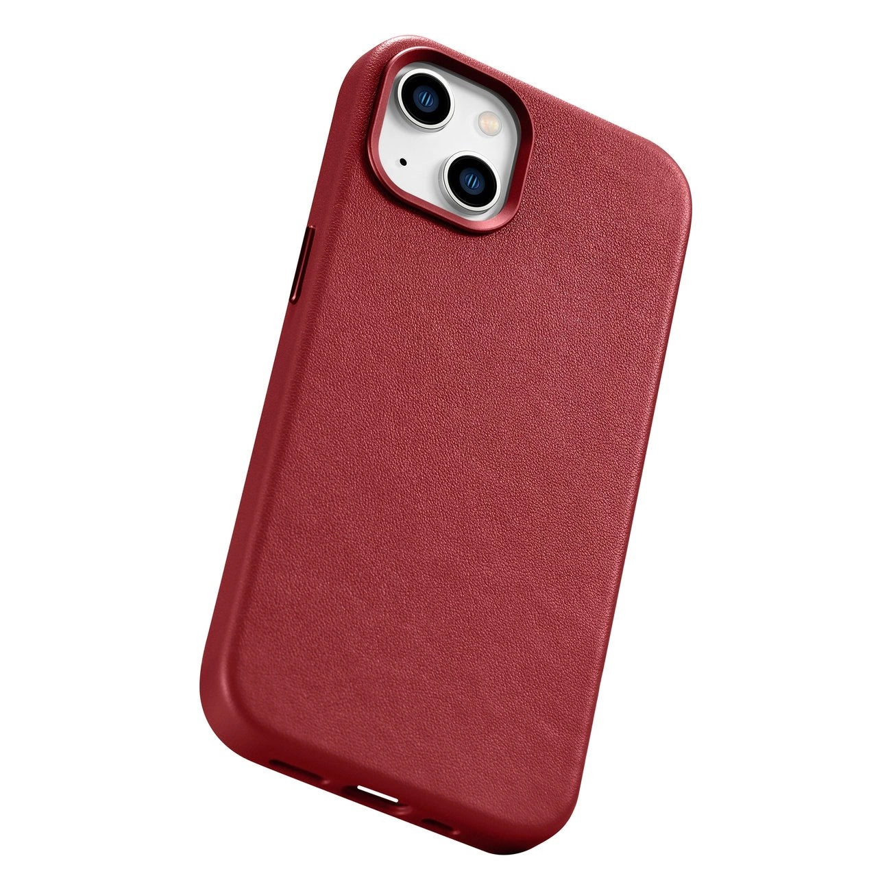 iCarer Case Leather case cover made of natural leather for iPhone 14 Plus red (compatible with MagSafe)_11