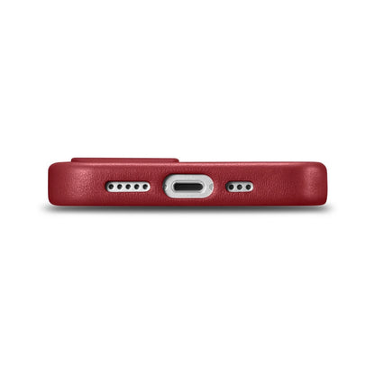 iCarer Case Leather case cover made of natural leather for iPhone 14 Plus red (compatible with MagSafe)_3