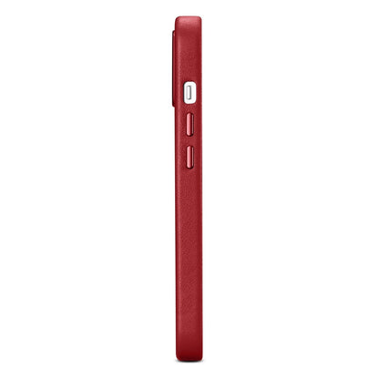 iCarer Case Leather case cover made of natural leather for iPhone 14 Plus red (compatible with MagSafe)_5