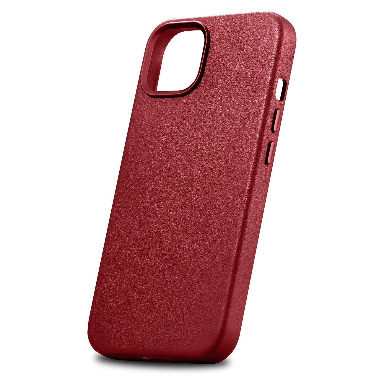 iCarer Case Leather case cover made of natural leather for iPhone 14 Plus red (compatible with MagSafe)_6