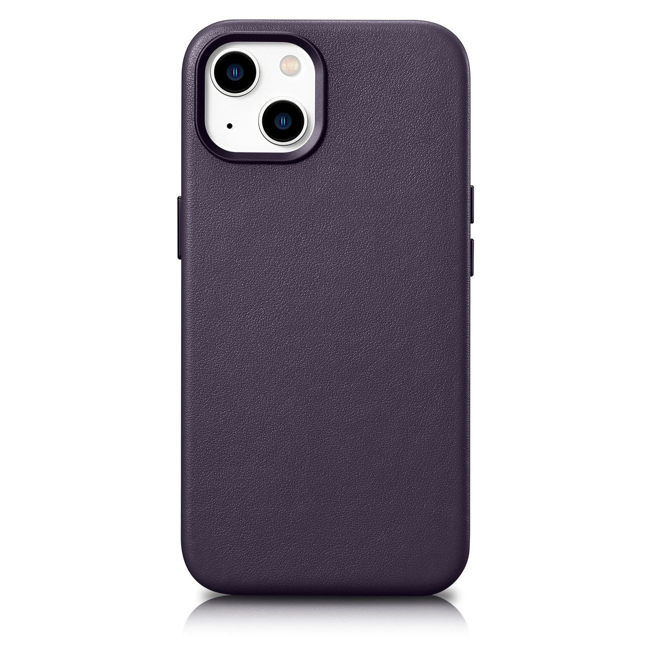 iCarer Case Leather Cover Case for iPhone 14 Plus Dark Purple (MagSafe Compatible)_0